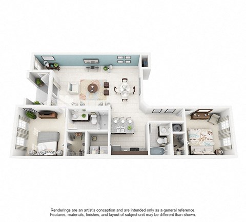 a floor plan of the villas of san luis obispo at Altis Kendall Square, Florida, 33196